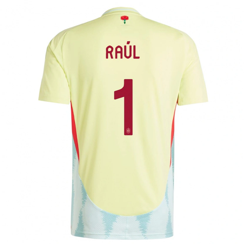 Danxen Mænd Spanien Raúl Jiménez #1 Gul Udebane Spillertrøjer 24-26 Trøje T-Shirt