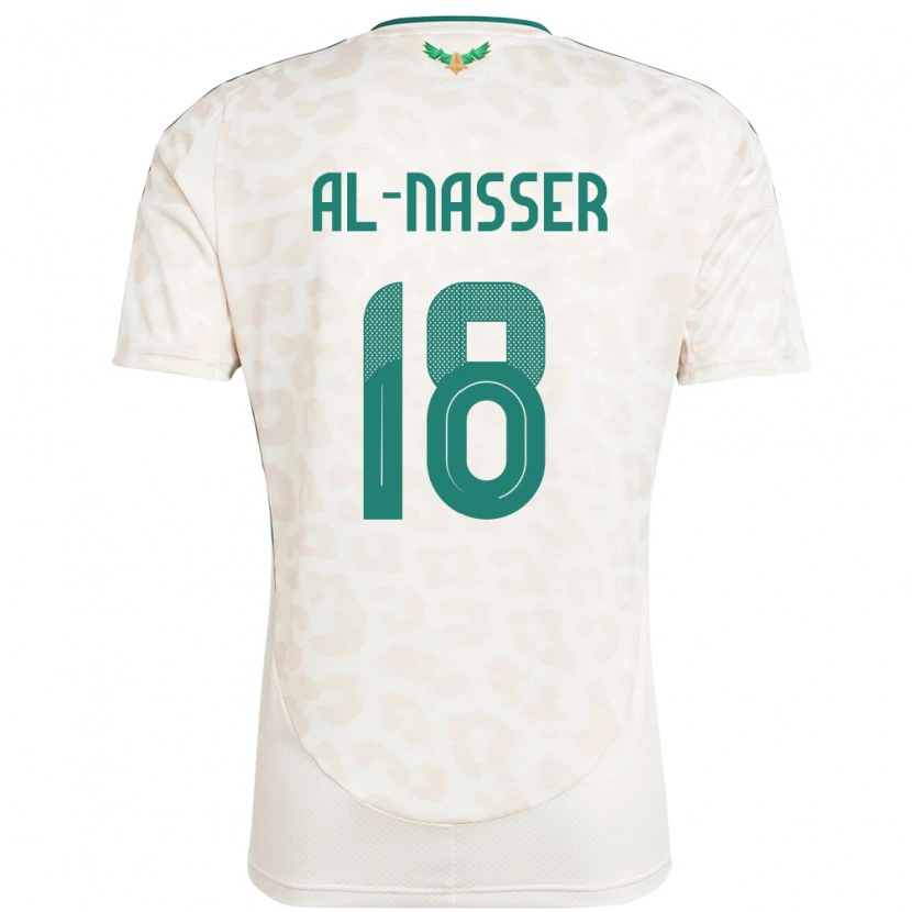 Danxen Mænd Saudi-Arabien Saad Al-Nasser #18 Hvid Udebane Spillertrøjer 24-26 Trøje T-Shirt