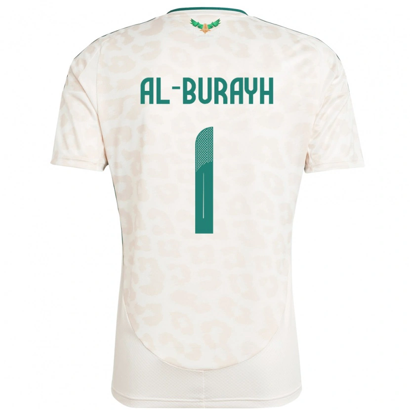 Danxen Mænd Saudi-Arabien Mahmoud Al-Burayh #1 Hvid Udebane Spillertrøjer 24-26 Trøje T-Shirt