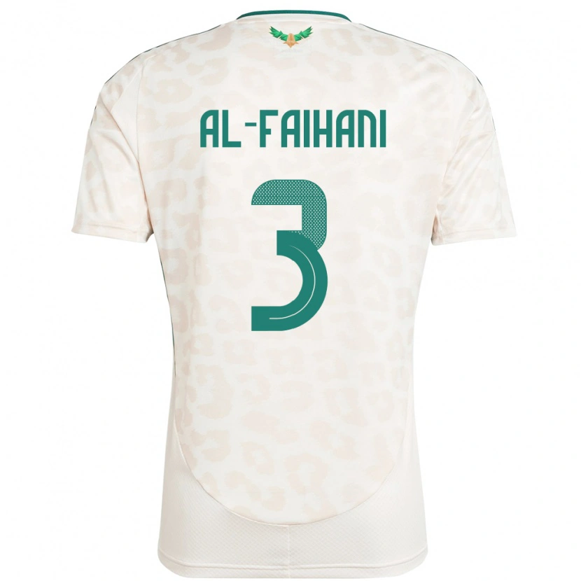 Danxen Mænd Saudi-Arabien Nasser Al-Faihani #3 Hvid Udebane Spillertrøjer 24-26 Trøje T-Shirt