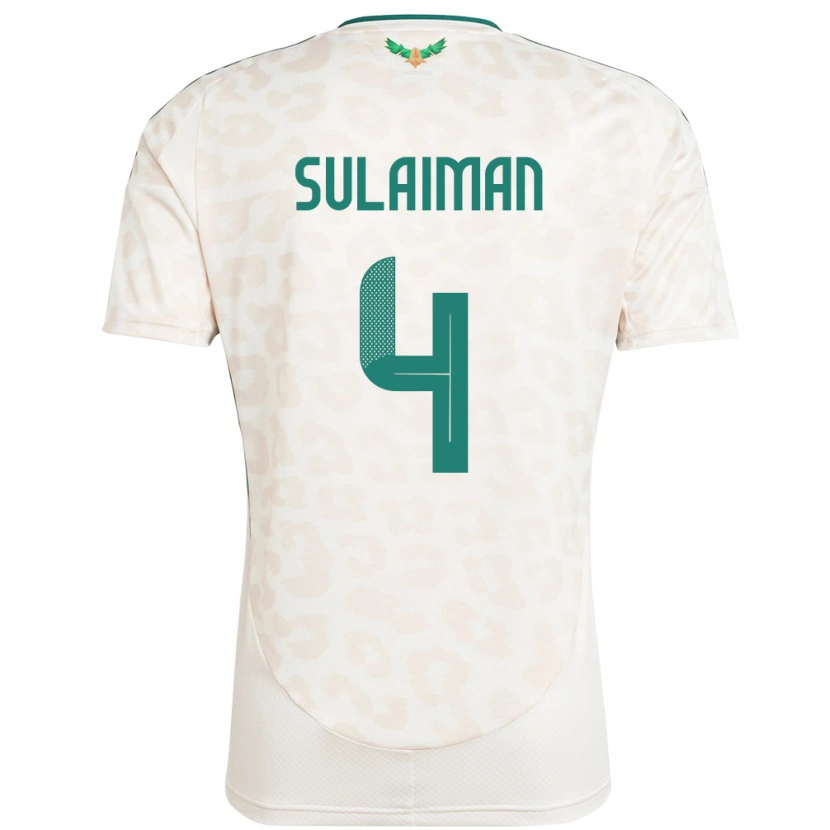 Danxen Mænd Saudi-Arabien Mohammed Sulaiman #4 Hvid Udebane Spillertrøjer 24-26 Trøje T-Shirt