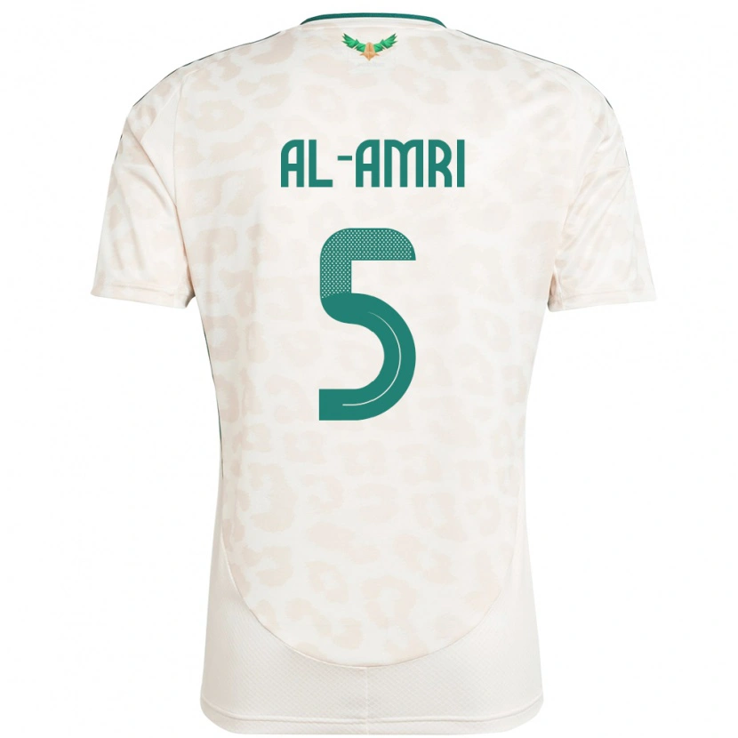 Danxen Mænd Saudi-Arabien Husam Al-Amri #5 Hvid Udebane Spillertrøjer 24-26 Trøje T-Shirt