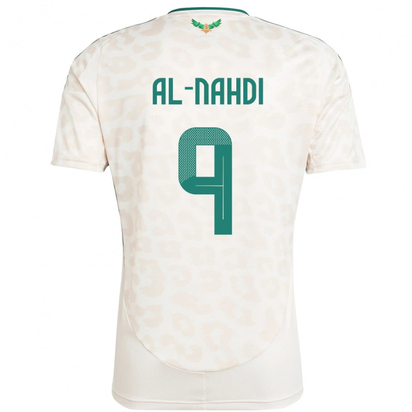 Danxen Mænd Saudi-Arabien Youssef Al-Nahdi #9 Hvid Udebane Spillertrøjer 24-26 Trøje T-Shirt