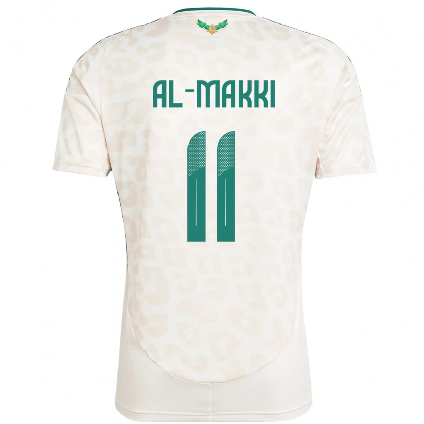 Danxen Mænd Saudi-Arabien Ali Al-Makki #11 Hvid Udebane Spillertrøjer 24-26 Trøje T-Shirt