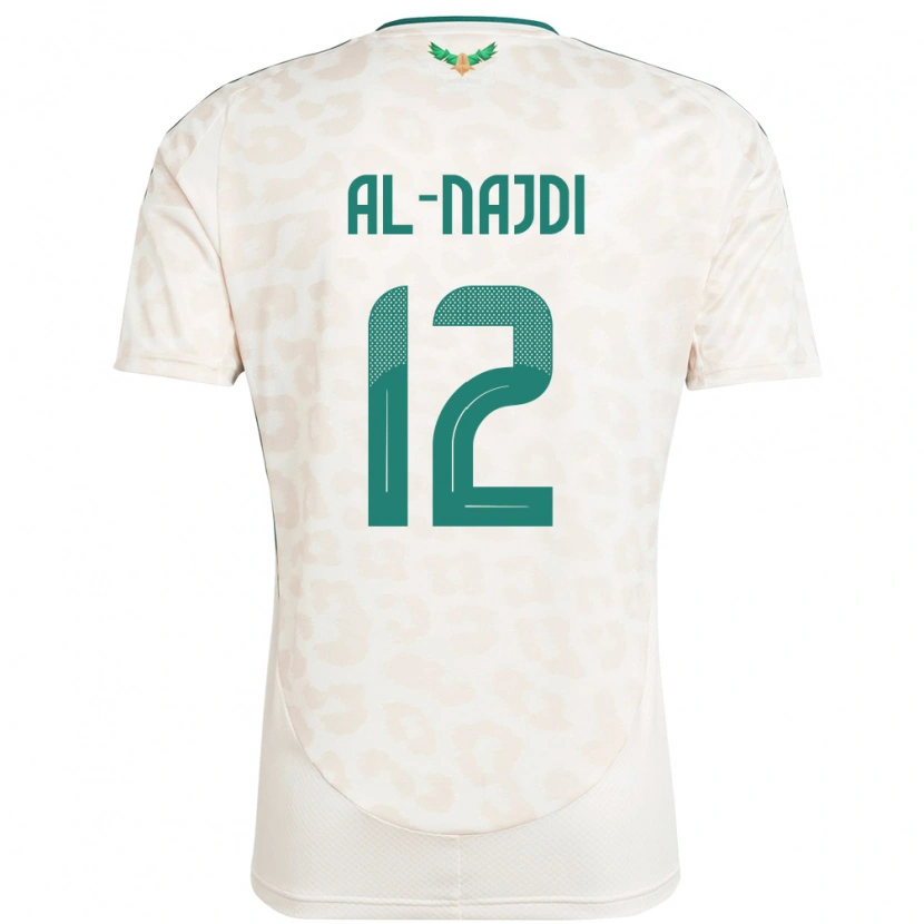 Danxen Mænd Saudi-Arabien Salem Al-Najdi #12 Hvid Udebane Spillertrøjer 24-26 Trøje T-Shirt