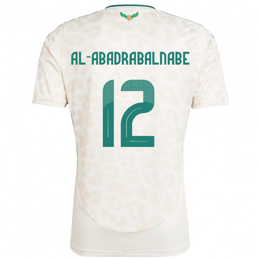 Danxen Mænd Saudi-Arabien Ahmed Musallam Al-Abadrabalnabe #12 Hvid Udebane Spillertrøjer 24-26 Trøje T-Shirt