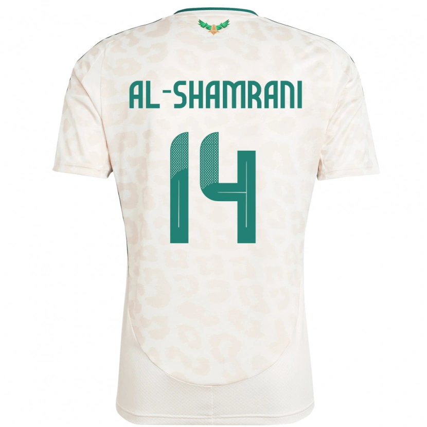 Danxen Mænd Saudi-Arabien Farhah Al-Shamrani #14 Hvid Udebane Spillertrøjer 24-26 Trøje T-Shirt