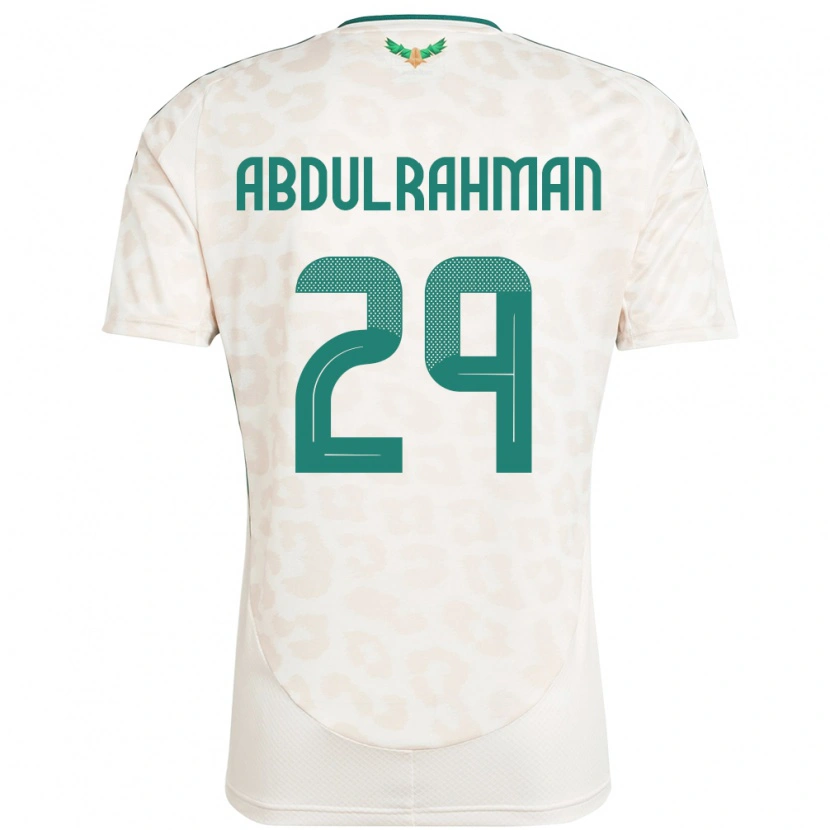 Danxen Mænd Saudi-Arabien Mohammed Abdulrahman #29 Hvid Udebane Spillertrøjer 24-26 Trøje T-Shirt