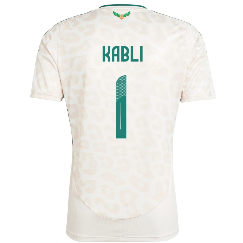 Danxen Mænd Saudi-Arabien Bader Kabli #1 Hvid Udebane Spillertrøjer 24-26 Trøje T-Shirt