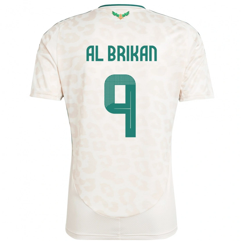 Danxen Mænd Saudi-Arabien Feras Al Brikan #9 Hvid Udebane Spillertrøjer 24-26 Trøje T-Shirt