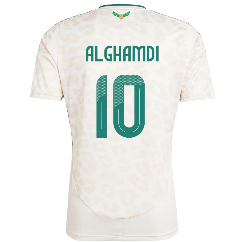 Danxen Mænd Saudi-Arabien Ahmad Alghamdi #10 Hvid Udebane Spillertrøjer 24-26 Trøje T-Shirt