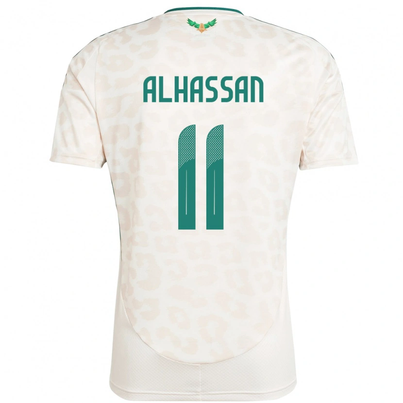 Danxen Mænd Saudi-Arabien Abbas Alhassan #11 Hvid Udebane Spillertrøjer 24-26 Trøje T-Shirt