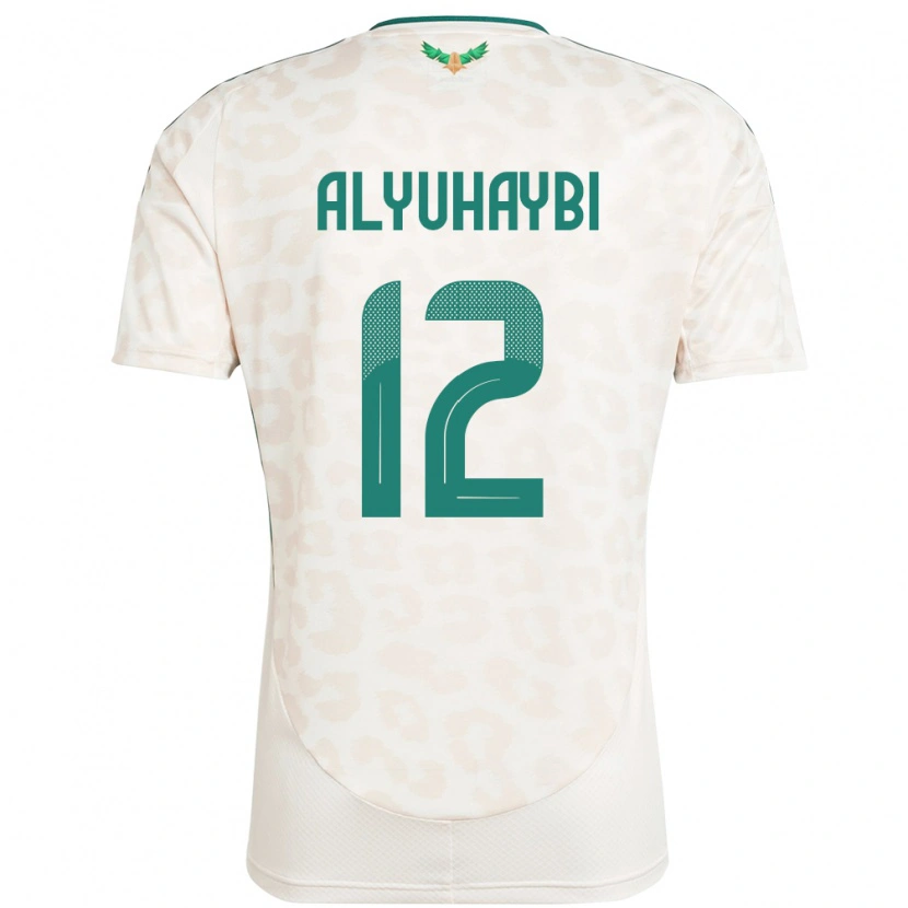 Danxen Mænd Saudi-Arabien Ammar Alyuhaybi #12 Hvid Udebane Spillertrøjer 24-26 Trøje T-Shirt