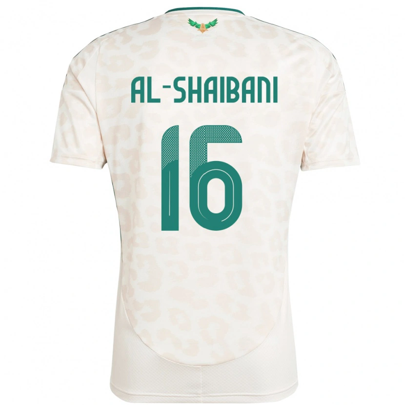 Danxen Mænd Saudi-Arabien Asrar Al Shaibani #16 Hvid Udebane Spillertrøjer 24-26 Trøje T-Shirt