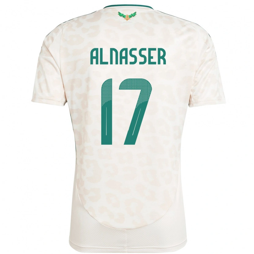 Danxen Mænd Saudi-Arabien Saad Alnasser #17 Hvid Udebane Spillertrøjer 24-26 Trøje T-Shirt