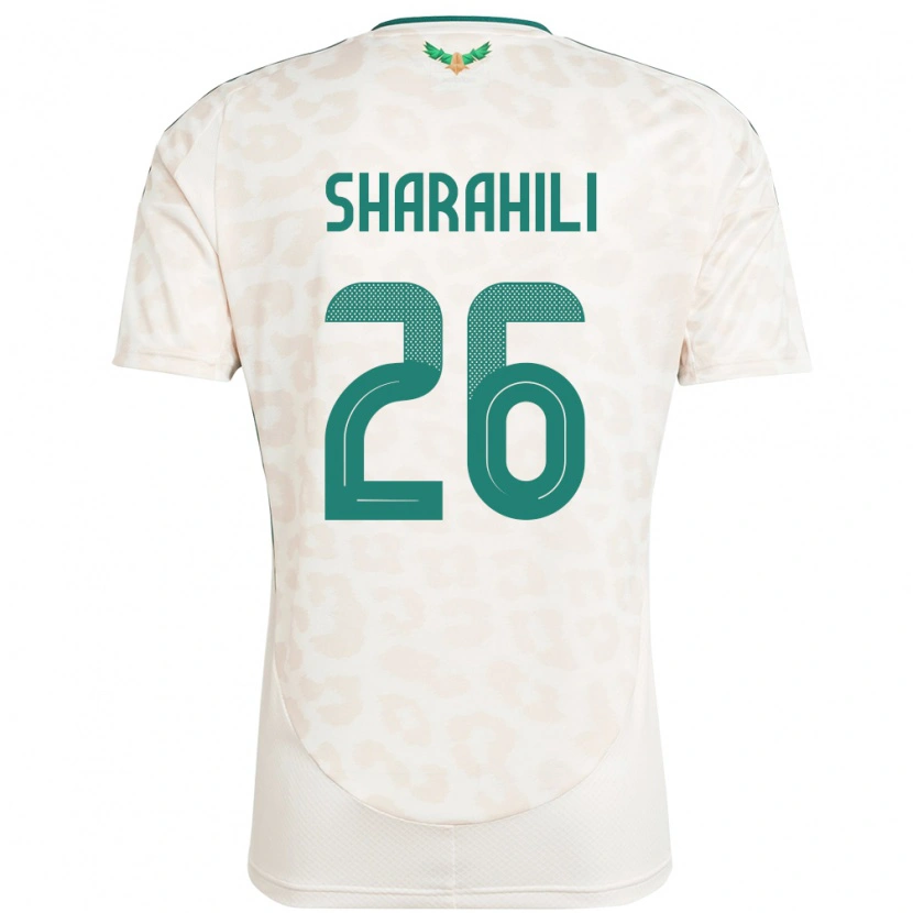 Danxen Mænd Saudi-Arabien Riyadh Sharahili #26 Hvid Udebane Spillertrøjer 24-26 Trøje T-Shirt