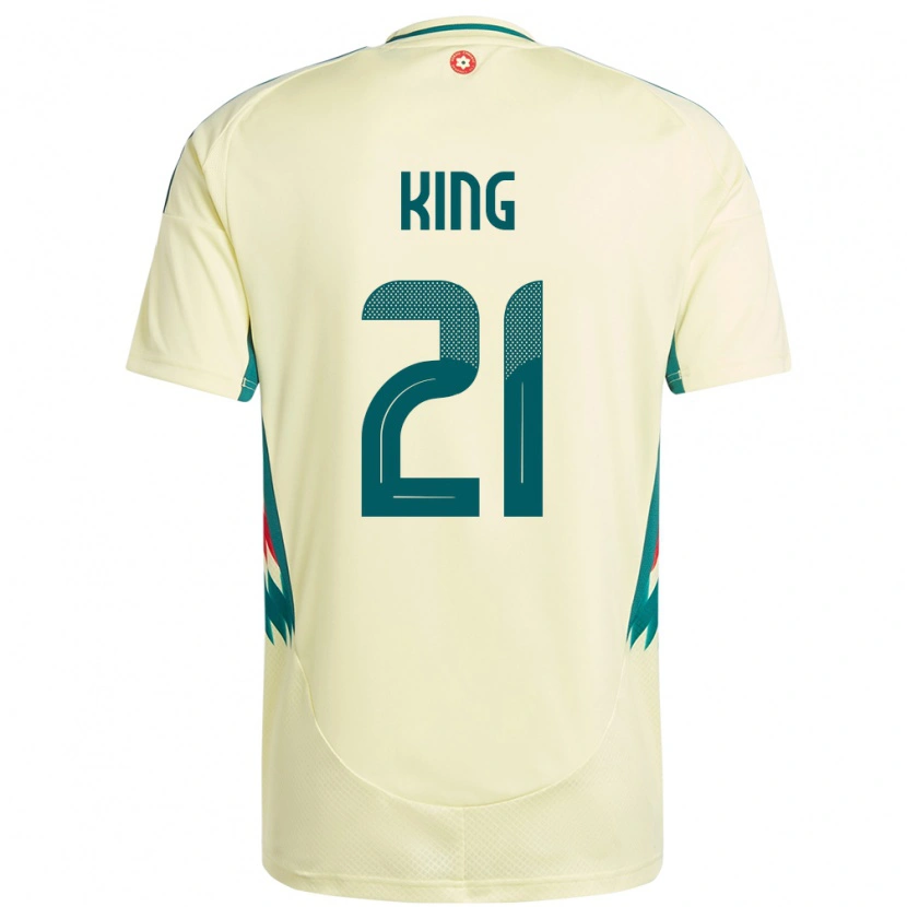 Danxen Mænd Wales Tom King #21 Beige Gul Udebane Spillertrøjer 24-26 Trøje T-Shirt