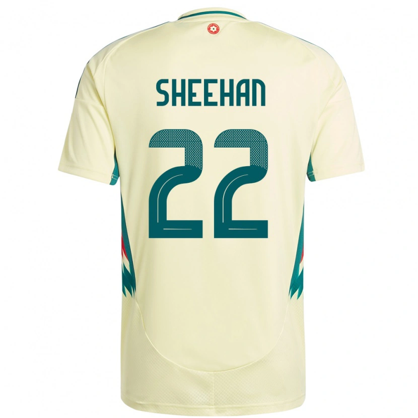 Danxen Mænd Wales Josh Sheehan #22 Beige Gul Udebane Spillertrøjer 24-26 Trøje T-Shirt