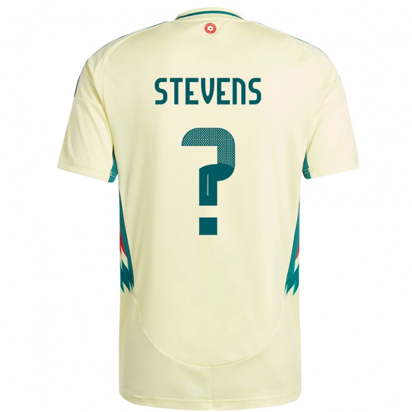 Danxen Mænd Wales Charlie Stevens #0 Beige Gul Udebane Spillertrøjer 24-26 Trøje T-Shirt