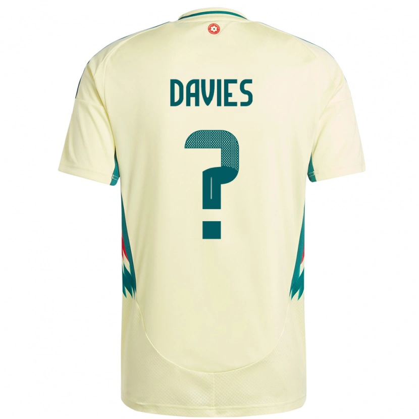 Danxen Mænd Wales Isaac Davies #0 Beige Gul Udebane Spillertrøjer 24-26 Trøje T-Shirt