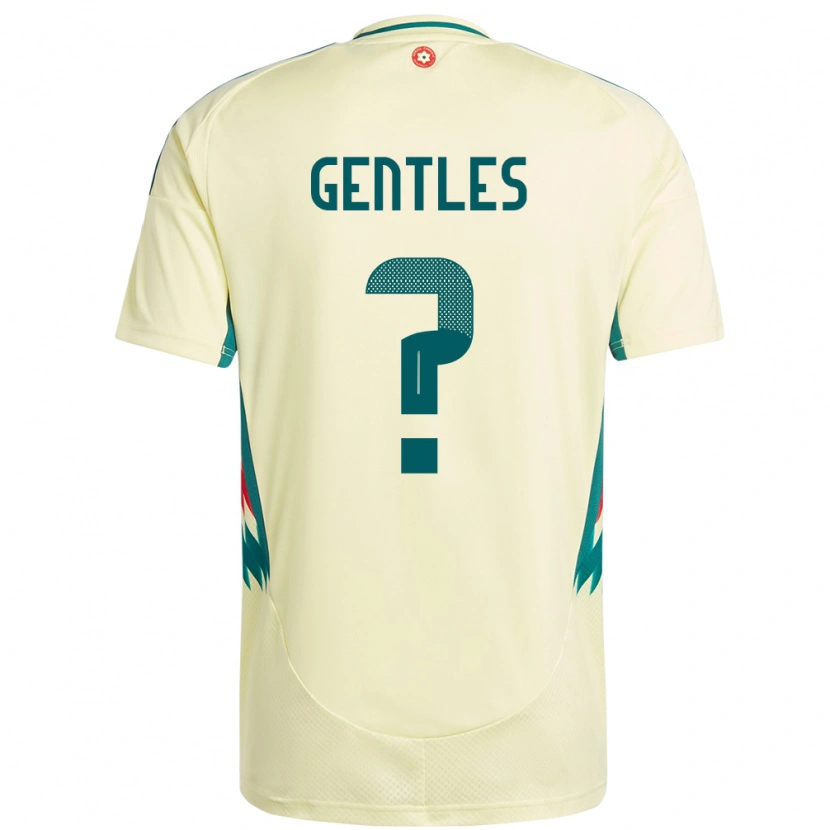 Danxen Mænd Wales Josh Gentles #0 Beige Gul Udebane Spillertrøjer 24-26 Trøje T-Shirt