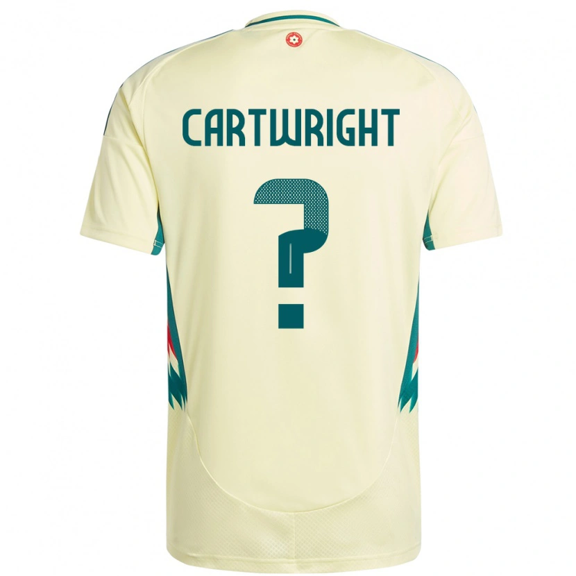 Danxen Mænd Wales Logan Cartwright #0 Beige Gul Udebane Spillertrøjer 24-26 Trøje T-Shirt