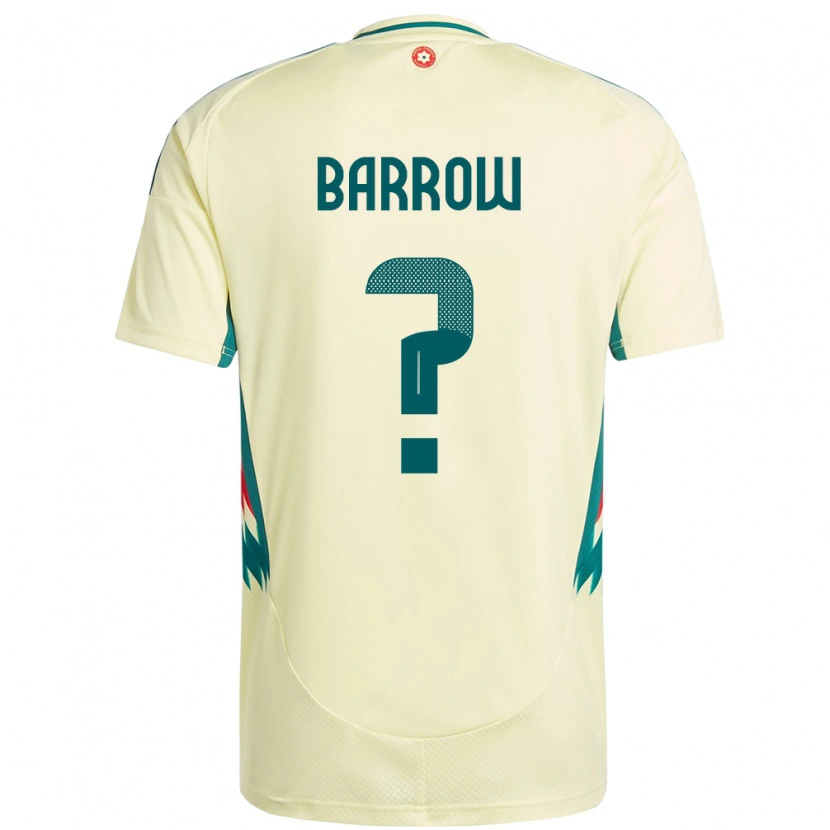 Danxen Mænd Wales Harry Barrow #0 Beige Gul Udebane Spillertrøjer 24-26 Trøje T-Shirt