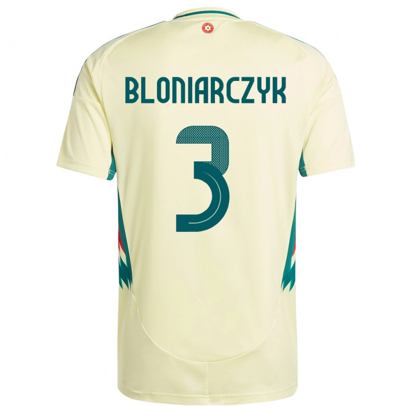 Danxen Mænd Wales Kaven Bloniarczyk #3 Beige Gul Udebane Spillertrøjer 24-26 Trøje T-Shirt