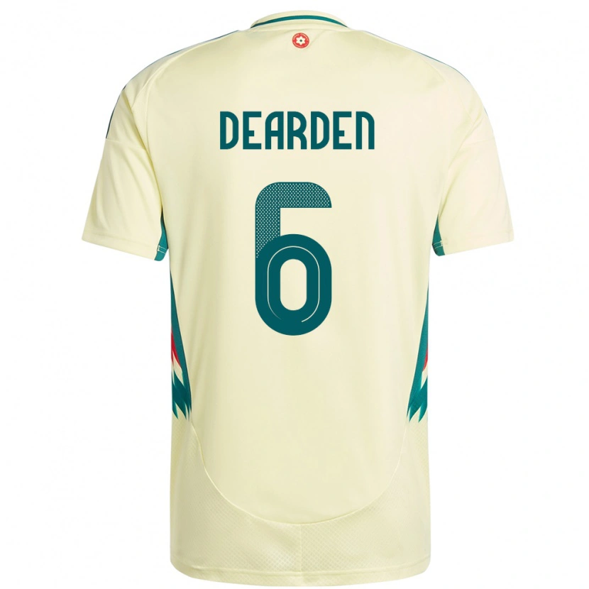 Danxen Mænd Wales Thomas Dearden #6 Beige Gul Udebane Spillertrøjer 24-26 Trøje T-Shirt