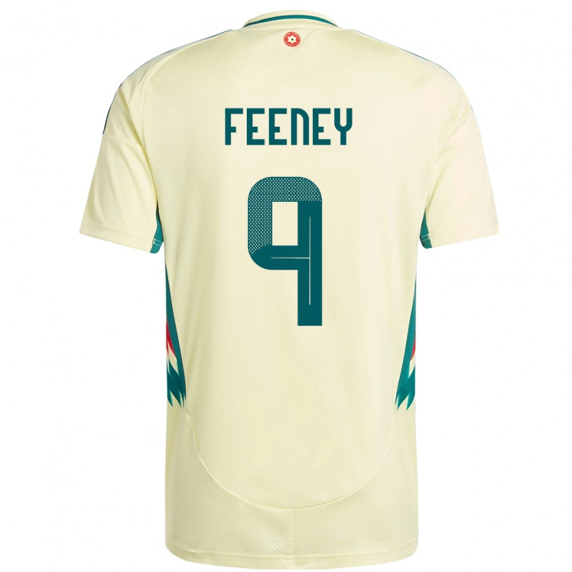 Danxen Mænd Wales George Feeney #9 Beige Gul Udebane Spillertrøjer 24-26 Trøje T-Shirt