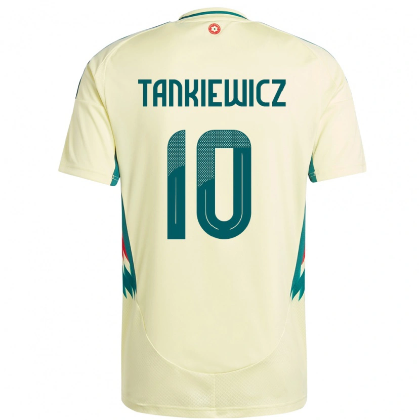 Danxen Mænd Wales Rob Tankiewicz #10 Beige Gul Udebane Spillertrøjer 24-26 Trøje T-Shirt