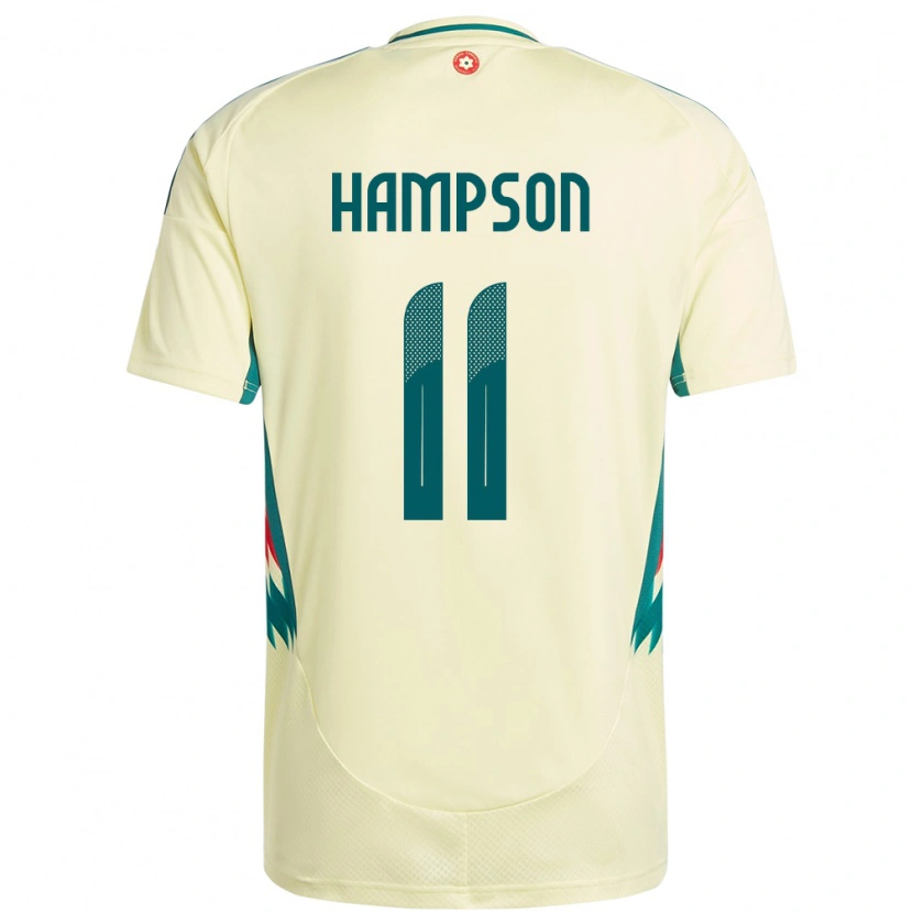 Danxen Mænd Wales Owen Hampson #11 Beige Gul Udebane Spillertrøjer 24-26 Trøje T-Shirt