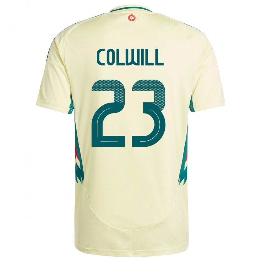 Danxen Mænd Wales Joel Colwill #23 Beige Gul Udebane Spillertrøjer 24-26 Trøje T-Shirt