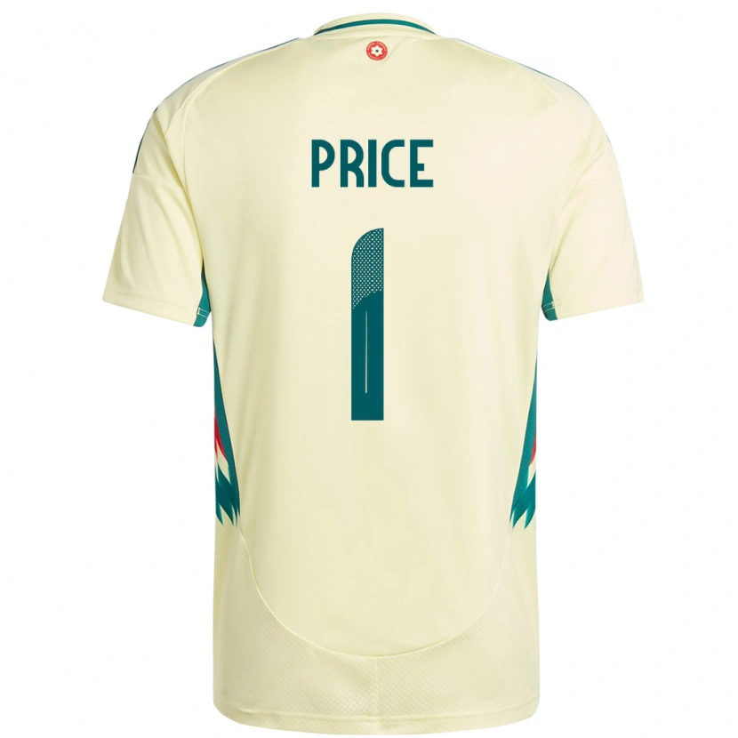 Danxen Mænd Wales Jo Price #1 Beige Gul Udebane Spillertrøjer 24-26 Trøje T-Shirt