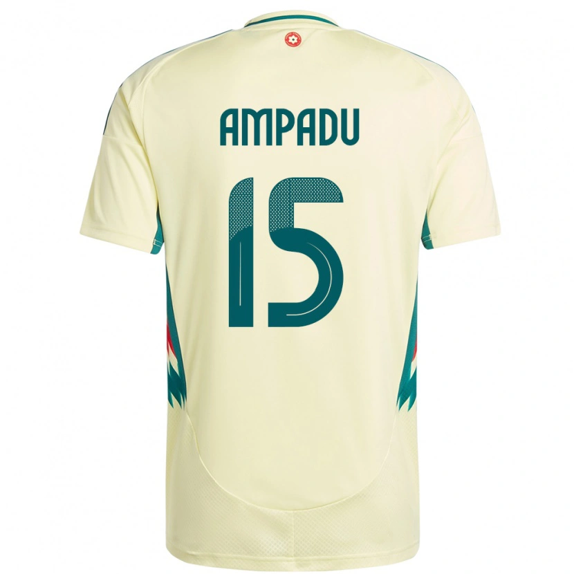 Danxen Mænd Wales Ethan Ampadu #15 Beige Gul Udebane Spillertrøjer 24-26 Trøje T-Shirt