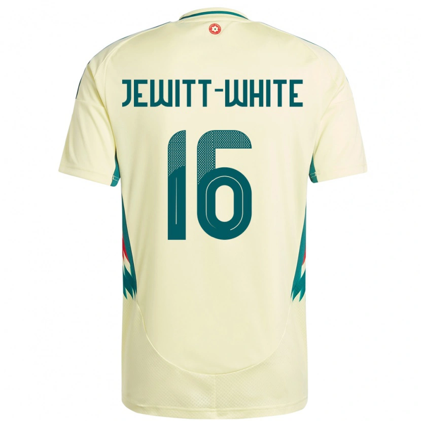 Danxen Mænd Wales Harry Jewitt White #16 Beige Gul Udebane Spillertrøjer 24-26 Trøje T-Shirt