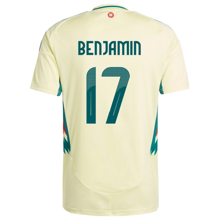 Danxen Mænd Wales Omari Benjamin #17 Beige Gul Udebane Spillertrøjer 24-26 Trøje T-Shirt