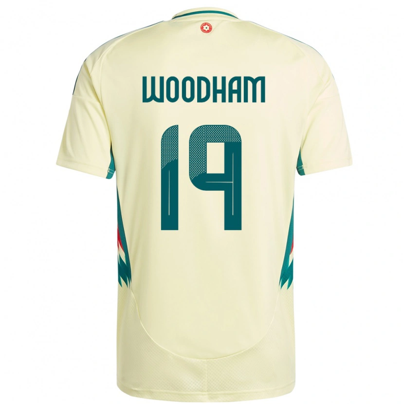 Danxen Mænd Wales Lily Woodham #19 Beige Gul Udebane Spillertrøjer 24-26 Trøje T-Shirt