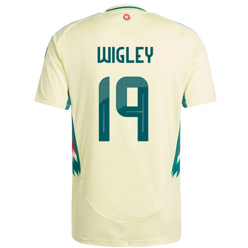 Danxen Mænd Wales Morgan Wigley #19 Beige Gul Udebane Spillertrøjer 24-26 Trøje T-Shirt