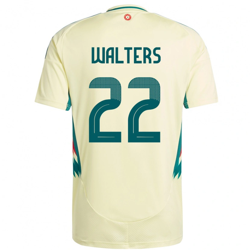 Danxen Mænd Wales Georgia Walters #22 Beige Gul Udebane Spillertrøjer 24-26 Trøje T-Shirt