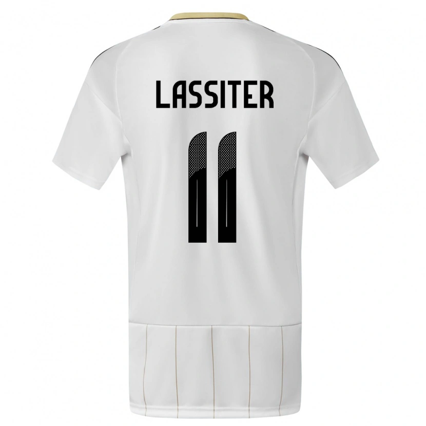 Danxen Mænd Costa Rica Ariel Lassiter #11 Hvid Udebane Spillertrøjer 24-26 Trøje T-Shirt