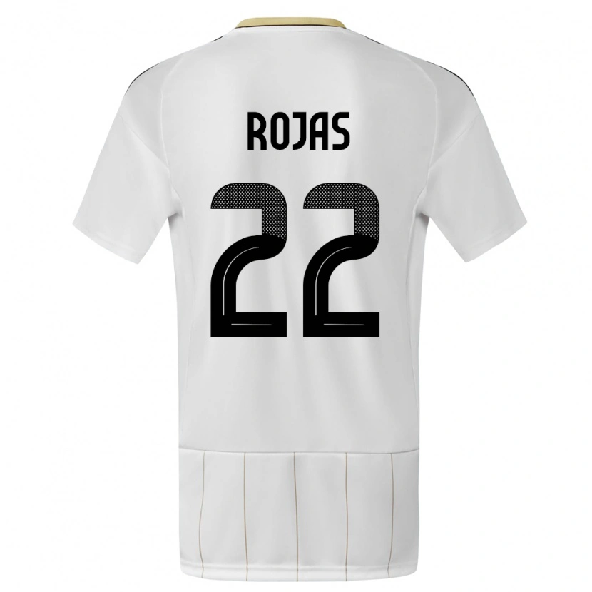 Danxen Mænd Costa Rica Andy Rojas #22 Hvid Udebane Spillertrøjer 24-26 Trøje T-Shirt