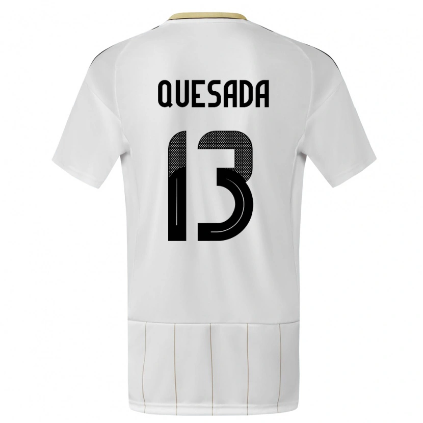 Danxen Mænd Costa Rica Sebastián Quesada #13 Hvid Udebane Spillertrøjer 24-26 Trøje T-Shirt