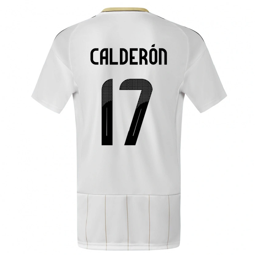 Danxen Mænd Costa Rica Brayan Calderón #17 Hvid Udebane Spillertrøjer 24-26 Trøje T-Shirt