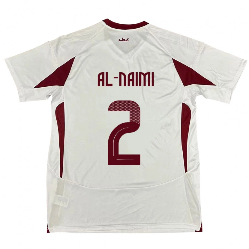 Danxen Mænd Qatar Amna Al Naimi #2 Hvid Udebane Spillertrøjer 24-26 Trøje T-Shirt