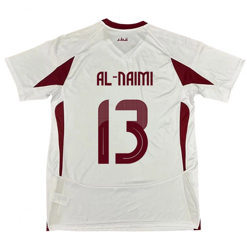 Danxen Mænd Qatar Zahra Al Naimi #13 Hvid Udebane Spillertrøjer 24-26 Trøje T-Shirt