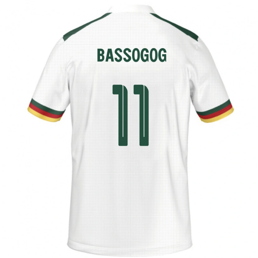 Danxen Mænd Cameroun Christian Bassogog #11 Hvid Udebane Spillertrøjer 24-26 Trøje T-Shirt