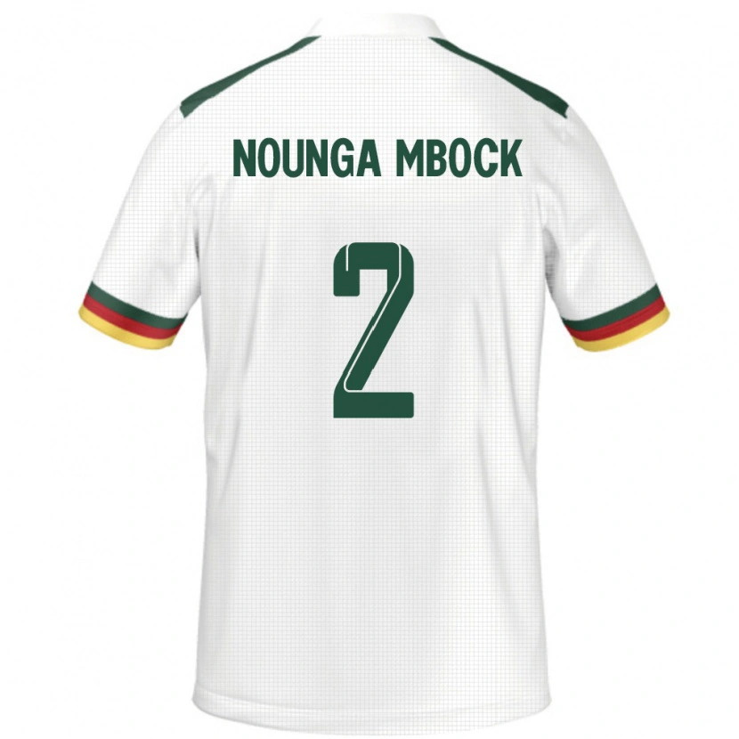 Danxen Mænd Cameroun Eiffrel Hernandez Nounga Mbock #2 Hvid Udebane Spillertrøjer 24-26 Trøje T-Shirt