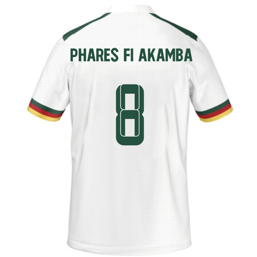 Danxen Mænd Cameroun Collins Phares Fi Akamba #8 Hvid Udebane Spillertrøjer 24-26 Trøje T-Shirt