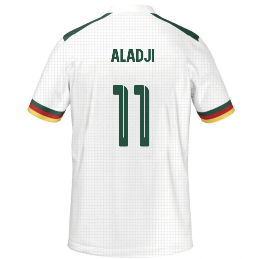 Danxen Mænd Cameroun Abakar Aladji #11 Hvid Udebane Spillertrøjer 24-26 Trøje T-Shirt